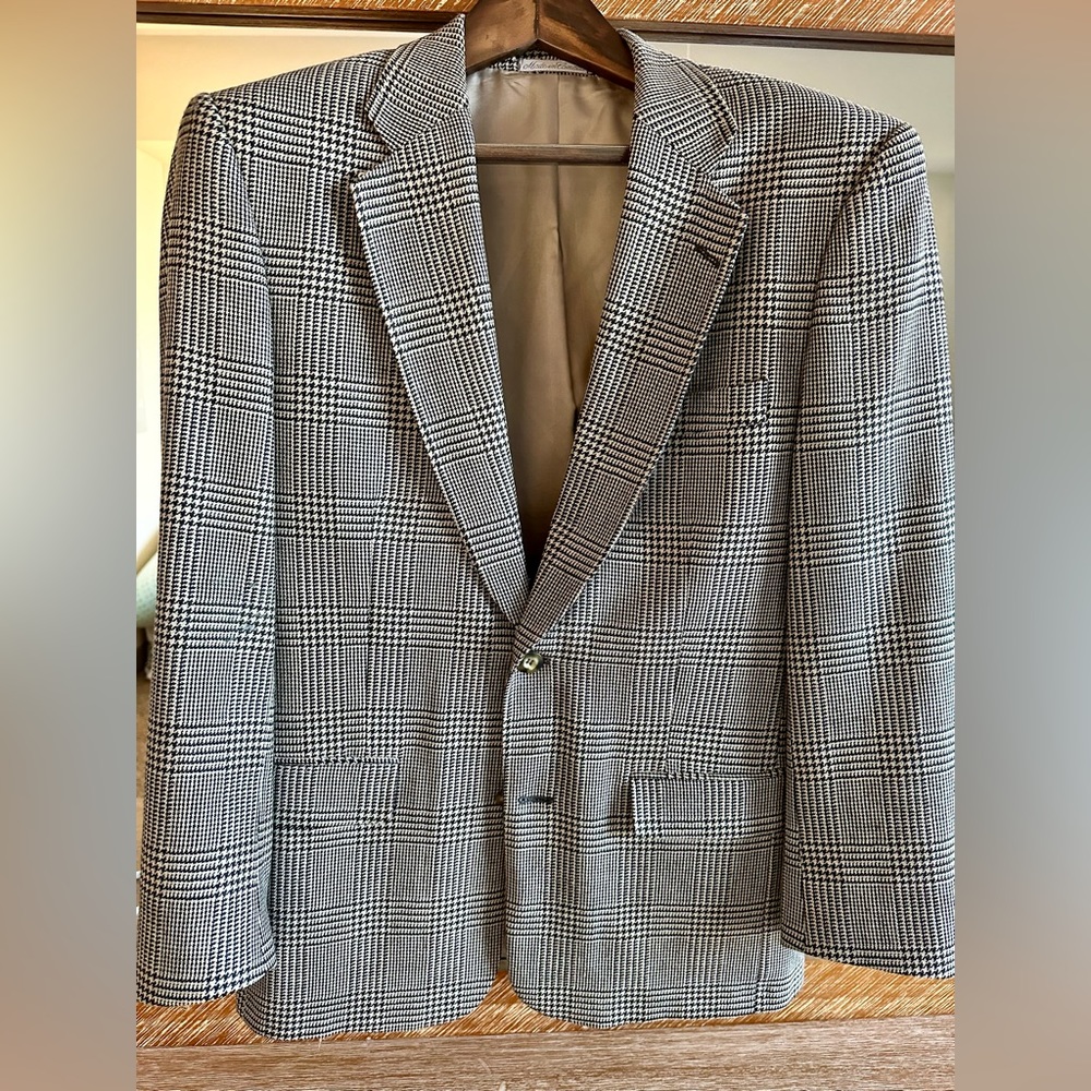 Botany 500 Wool Houndstooth Blazer 38S